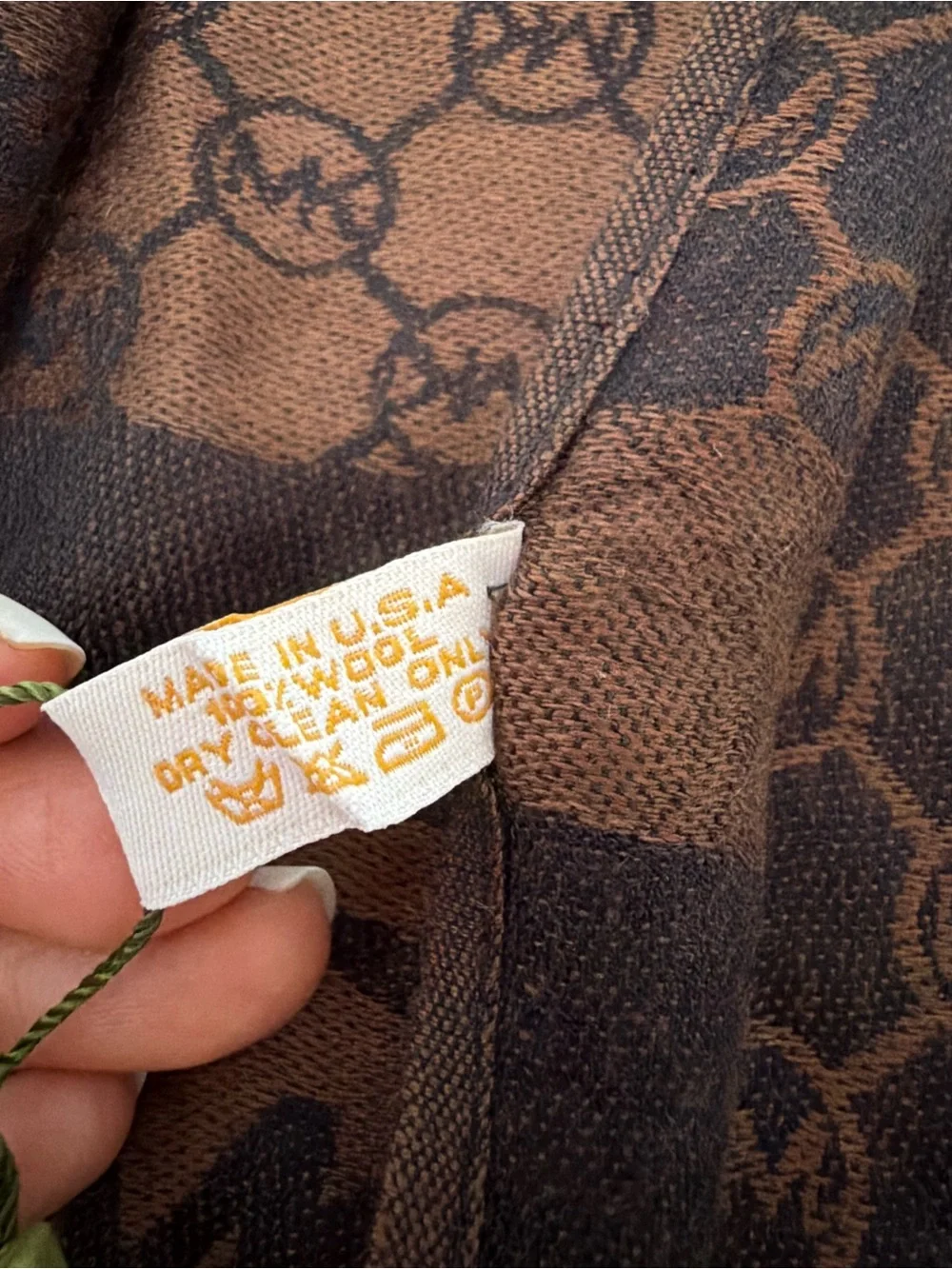 Michael Kors Brown Monogram Jacquard Wrap Scarf